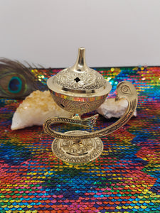 Brass Peacock Charcoal Burner