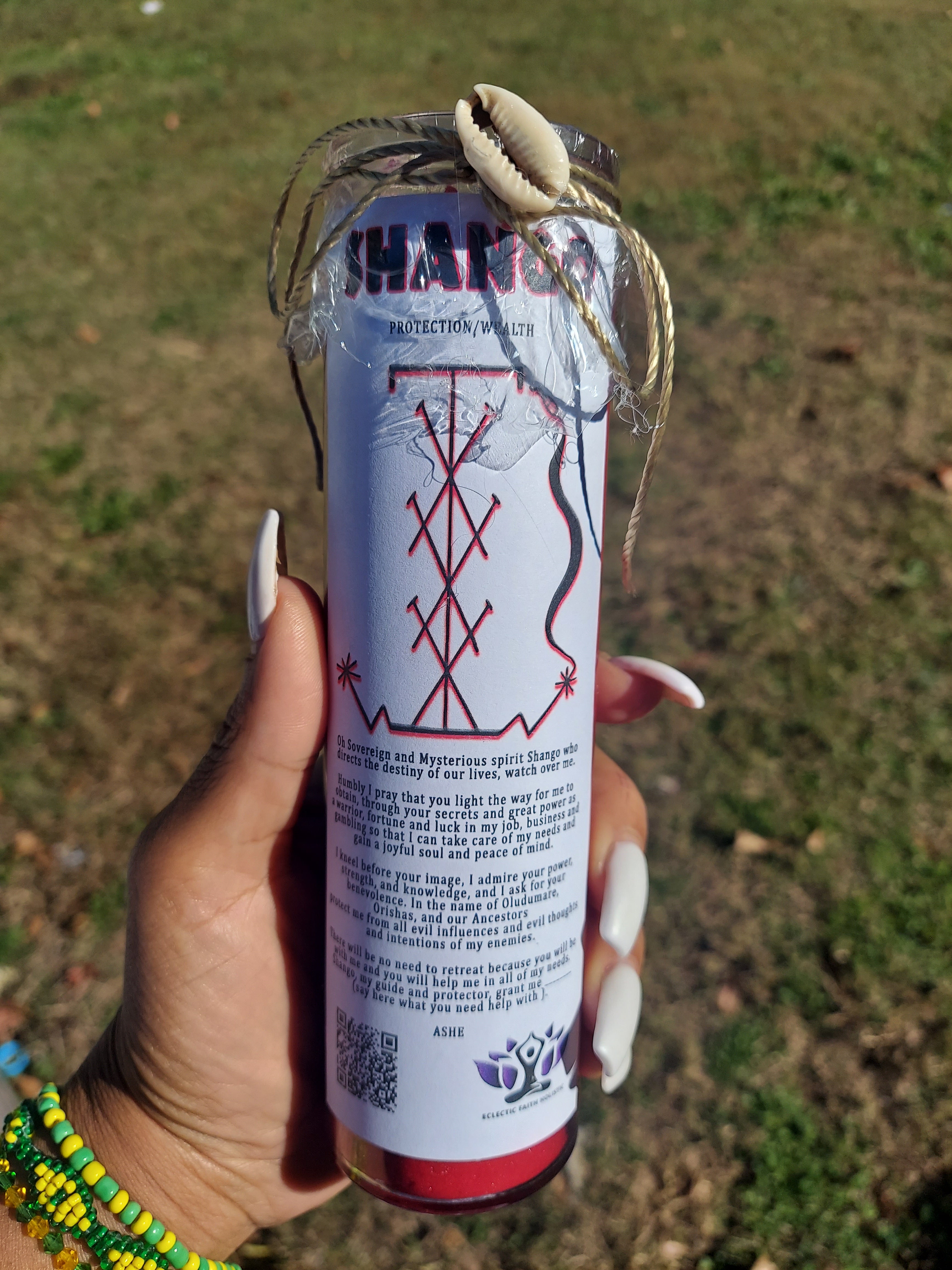 Shango (Protection and Wealth) fixed and blessed candle