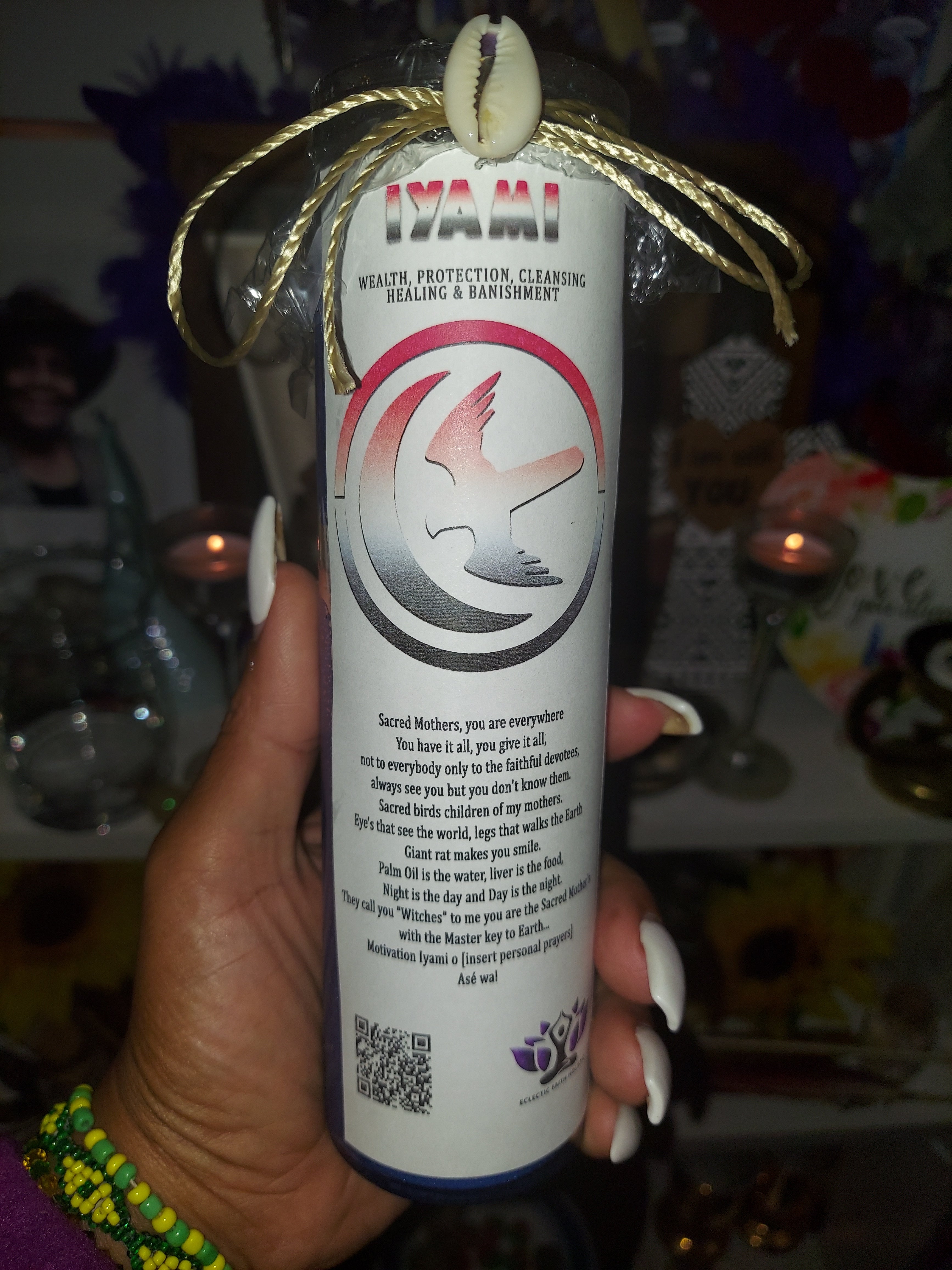 Iyami fixed and blessed candle (Wealth, Cleansing and Guidance)