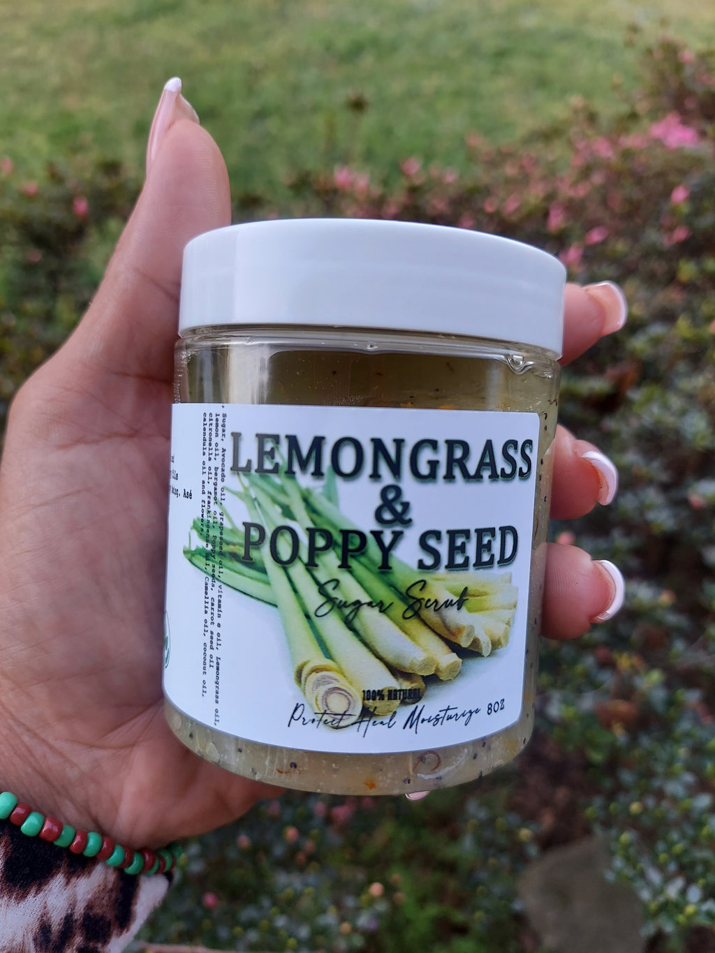 Lemongrass and Poppyseed Sugar Scrub 8 oz