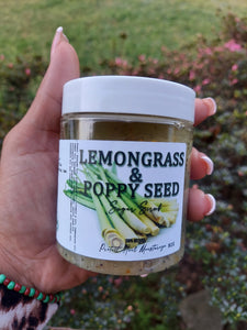 Lemongrass and Poppyseed Sugar Scrub 8 oz